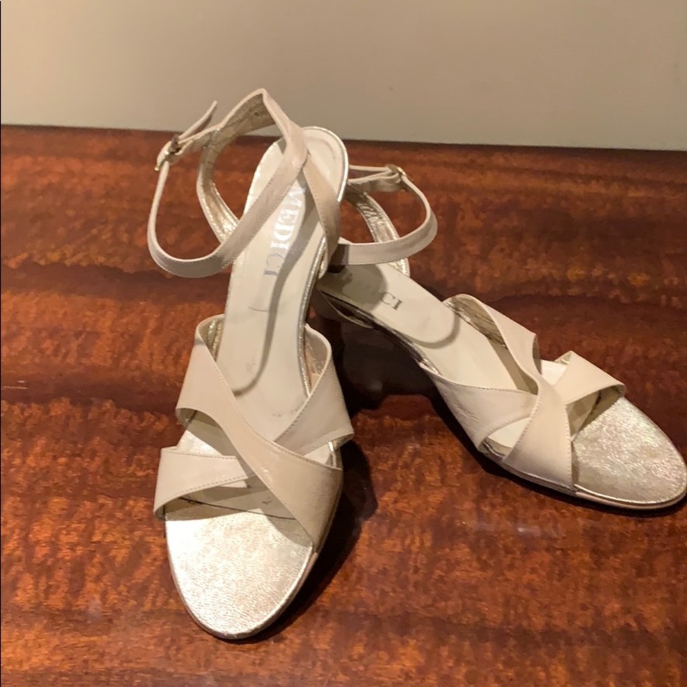 Beige/Cream colored Strappy Sandals